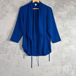 Wilfred Aritzia Blue Draped‎ Open Front Blazer Cardigan Medium Japanese Fabric